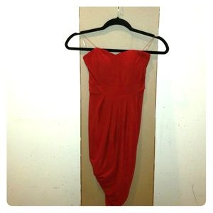 Smoking Red-Strapless dress